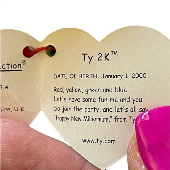 Rare TY Beanie Baby - TY2K the Bear (8.5 inch) - Stuffed Animal Toy Many Errors - Picture 8 of 8